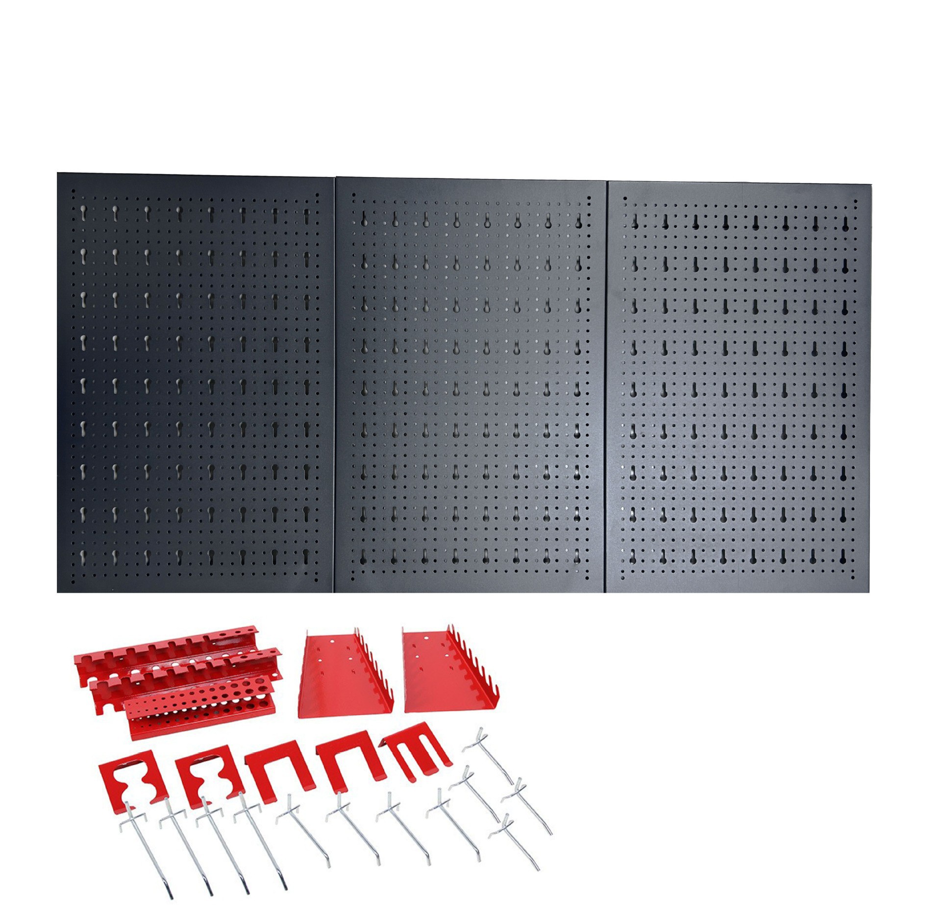 Herramientas de hardware al por mayor placa de gancho de pared estante de almacenamiento de material estante de acabado de estante de almacenamiento doméstico agujero cuadrado placa de agujero
