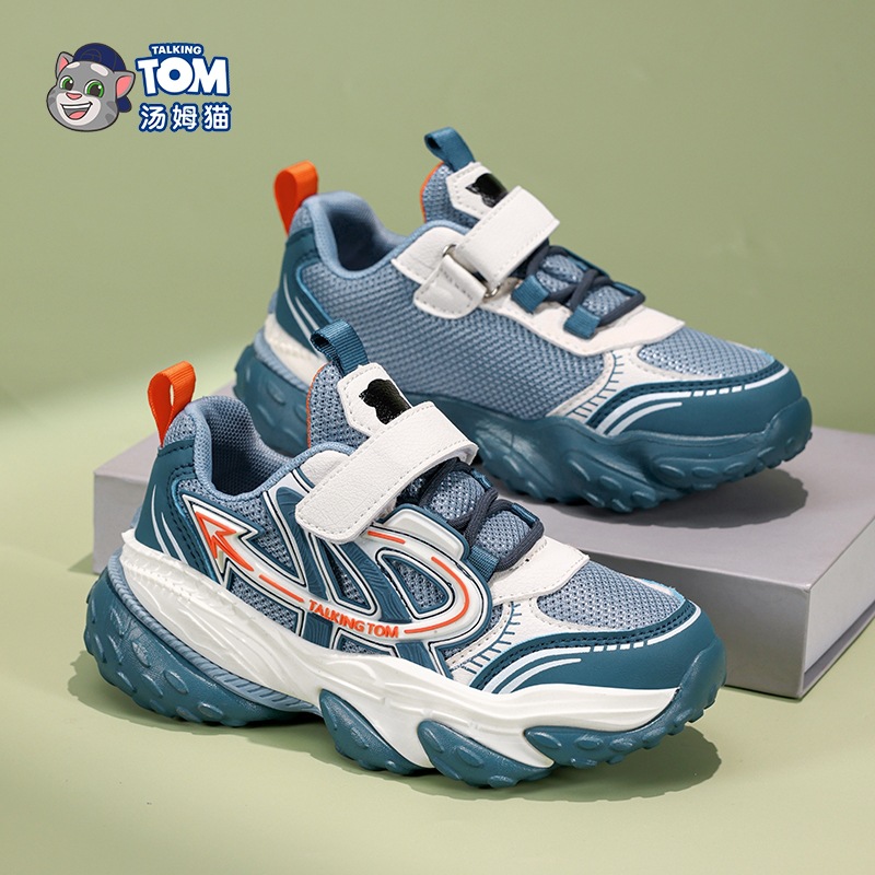 Tom Cat Boys Calzado deportivo Primavera y otoño Nuevo estilo Malla Transpirable Niños de mediana edad Suela suave Zapatos para correr antideslizantes para niños