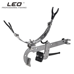 28086 LEO/Leo【Stainless Steel Folding Bridge Fishing Rod Support】Dual-purpose Ice Fishing Float Fishing Rod Holder Fishing Gear