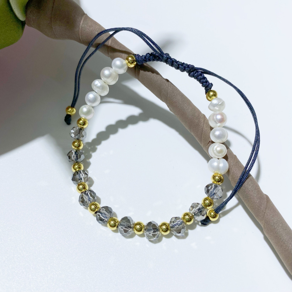 10g Weight Bracelets Classification 1 Piece Quantity Daily Occasion Crystal, Freshwater Pearl, Copper Material Geometric Pattern Unisex Gender Pearl Design Fashion Style 1 Piece Fashion Geometric Crystal Freshwater Pearl Copper Pearl Bracelets 4