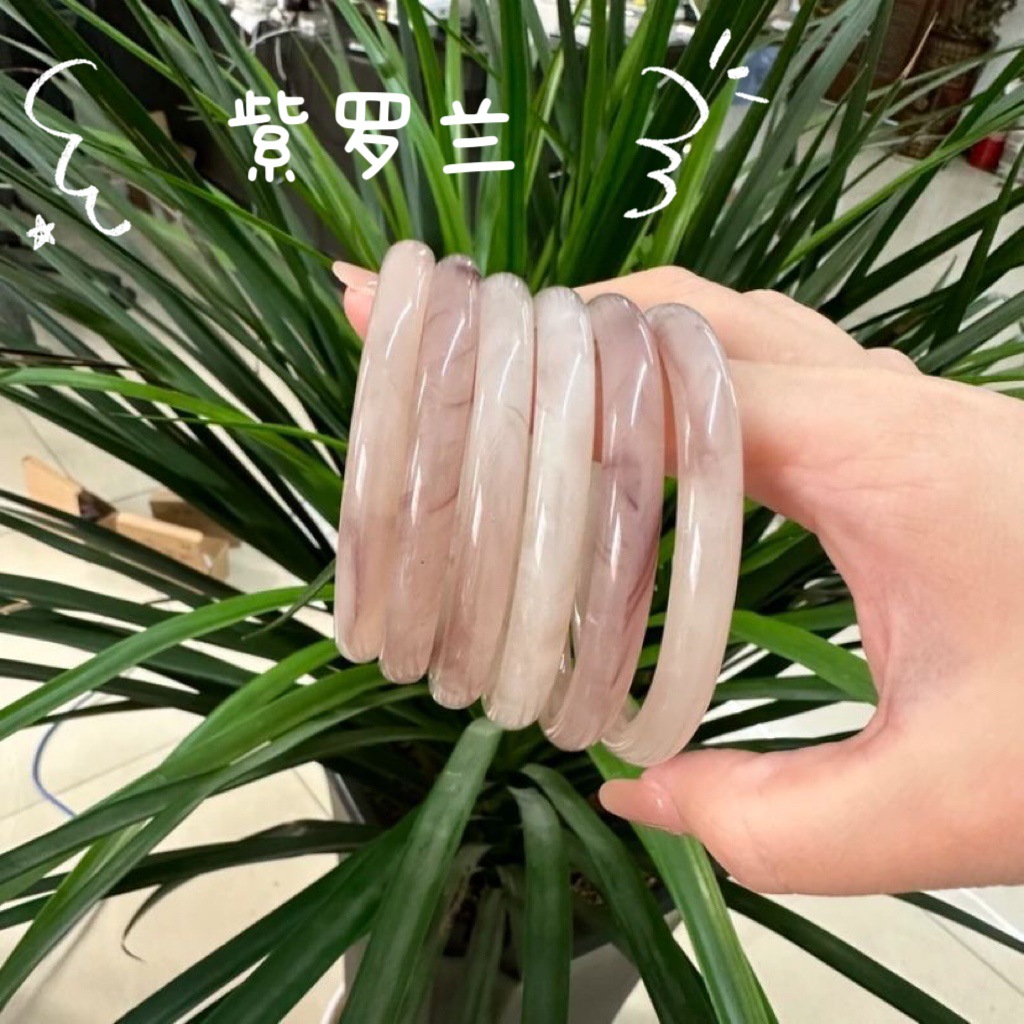 玻璃仿玉粗款圆条树莓气泡手镯一步一响叮当镯闺蜜女镯小红书同款