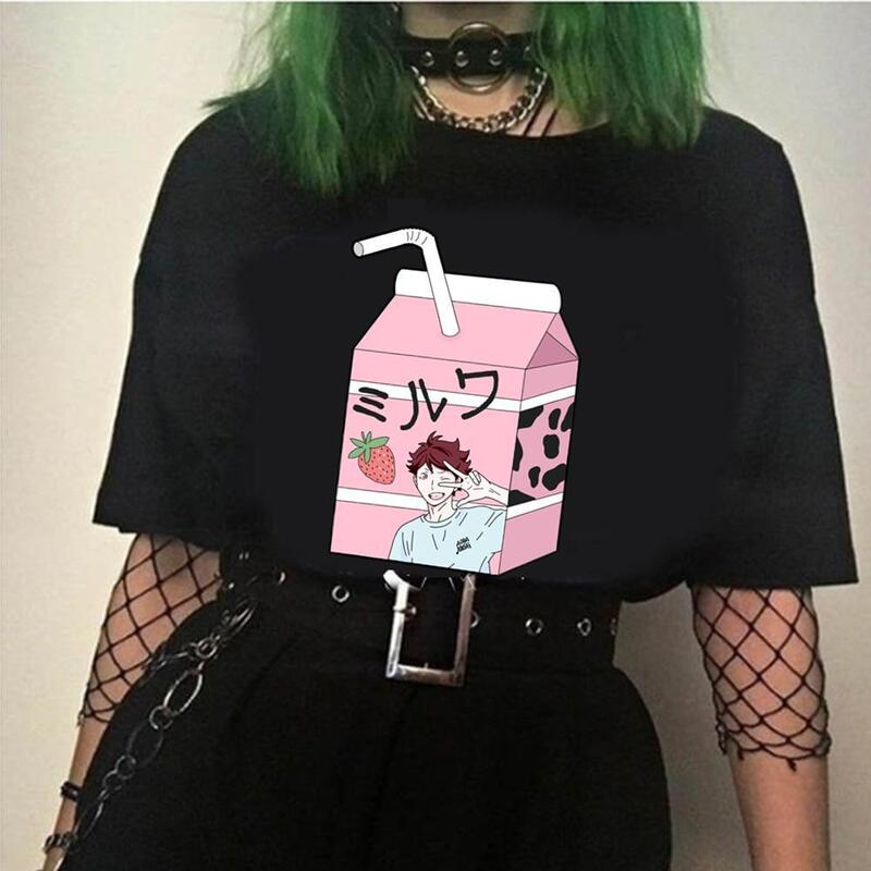 Japanese Anime T-Shirt Men Funny T-Shirt Casual Cool Streetwear T-Shirt Couple Hip Hop Tops Male
