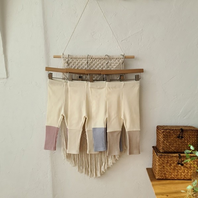 童裝四季通用打底褲幼童時尚百搭拼色男女寶寶修身中小童春秋褲子