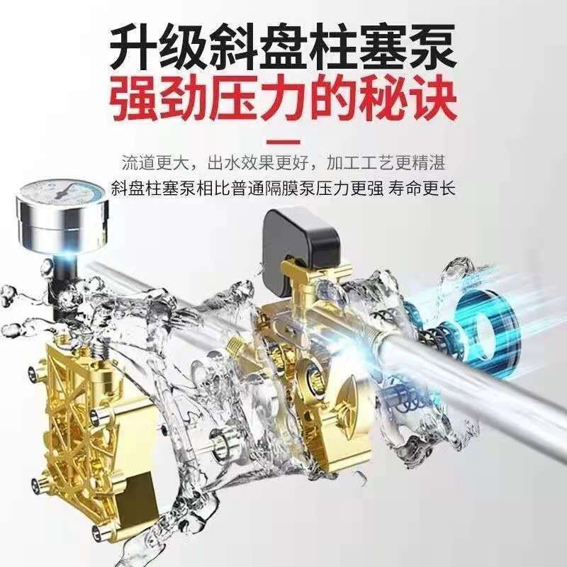 All-Copper Motor Car Washing Machine Artifact High-Pressure Water Pump High-Power Household 220V Convenient Cleaning Machine Water Gun