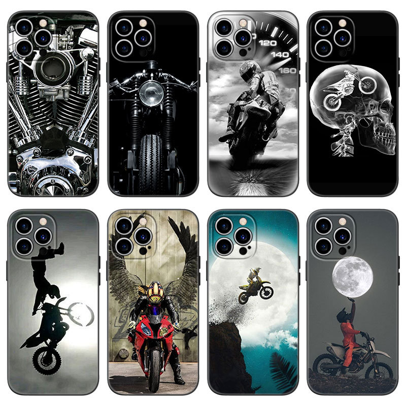 Moto Cross Motorcycle Sport Phone Case for Apple Phone Case 12 13 Mini 11 14 Pr