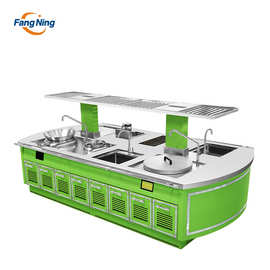 厨房工程设备方宁商用集成灶 商务宴会厅岛式炉一体式整体烹饪炉