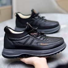 冬款老北京布鞋男士棉鞋保暖加厚加绒中老年爸爸鞋防滑防水棉靴