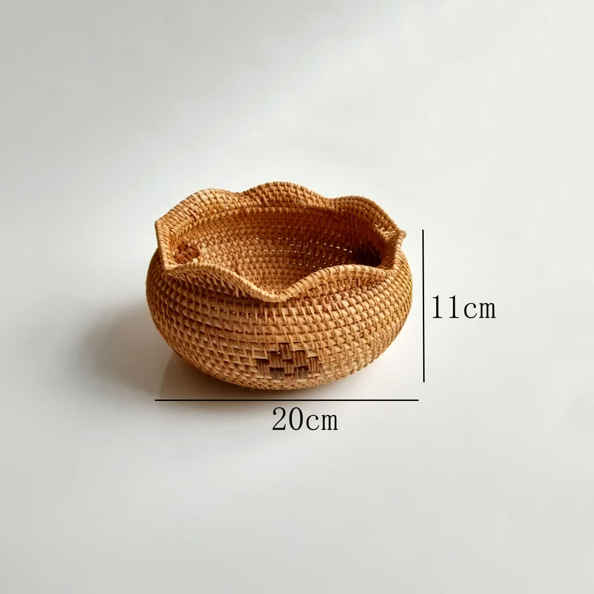 Caja de almacenamiento de mesa de té de caña de caña