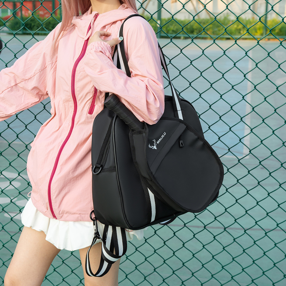 Multifunctional Badminton Racket Large Capacity Sports Fitness Handheld Tennis Bag Trendy New Unisex_desvips.com
