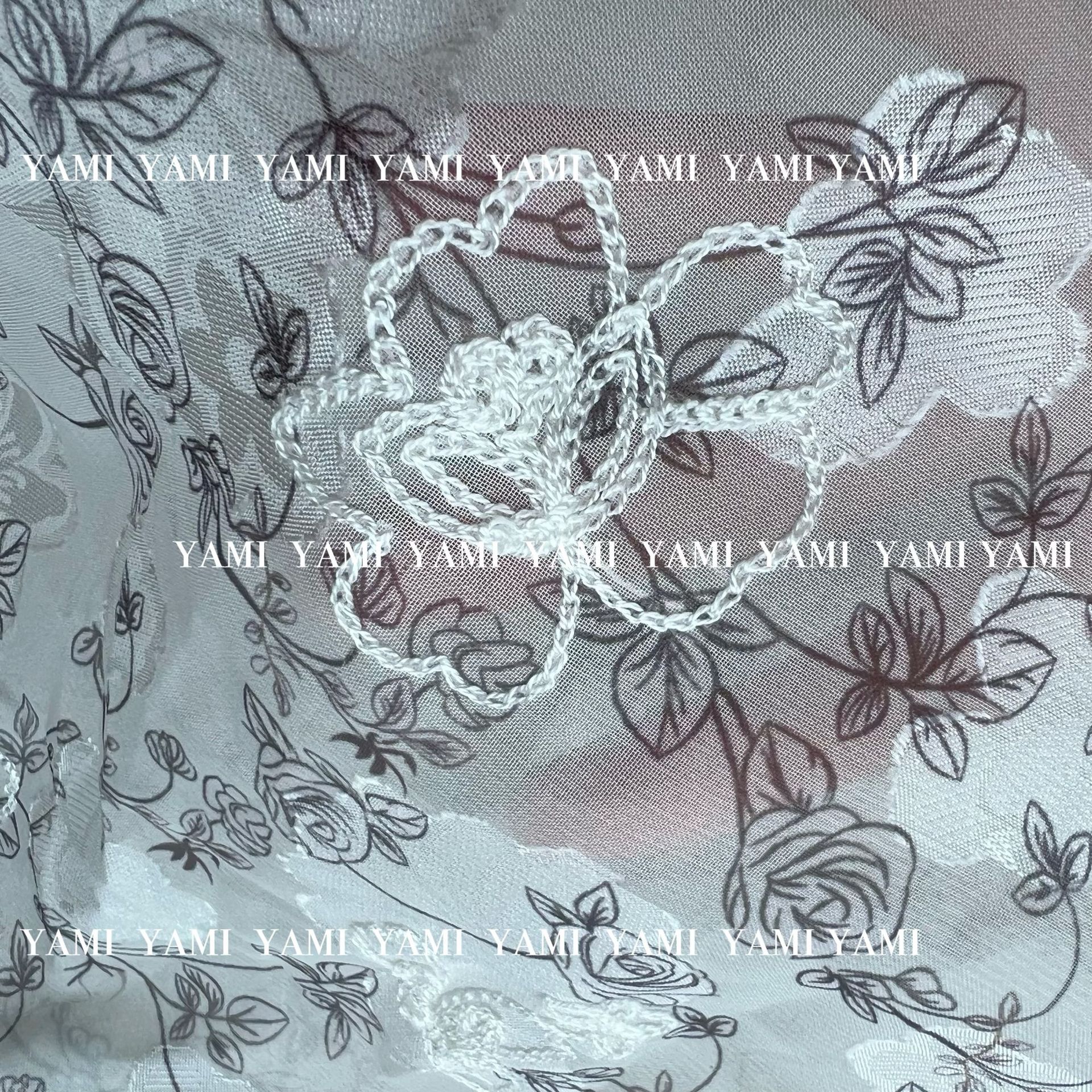 Impreso gasa jacquard corte Plum bordado hilo hanfu paño decorativo DIY niños LOLITA hilo suave