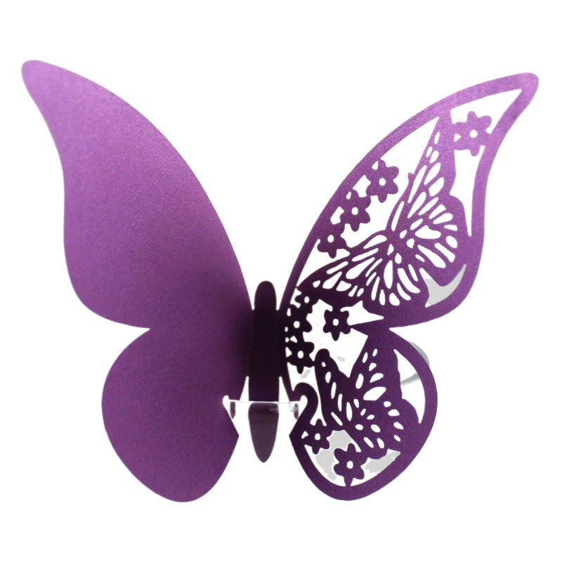 Amazon Свадьба Бабочка карта сиденья Лазерная полый бумажный стаканчик карта бабочка настенные наклейки декоративные карты Шэньчжэнь оптом