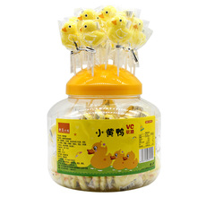 100支/桶小黄鸭棒棒糖水果糖食品网红儿童零食糖果软糖大量批发
