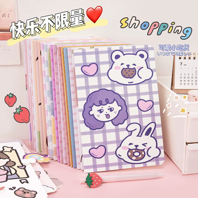 A5 Cartoon Notebook — Cute Children's School Notepad, Lined Pages, Multiple Cover Designs