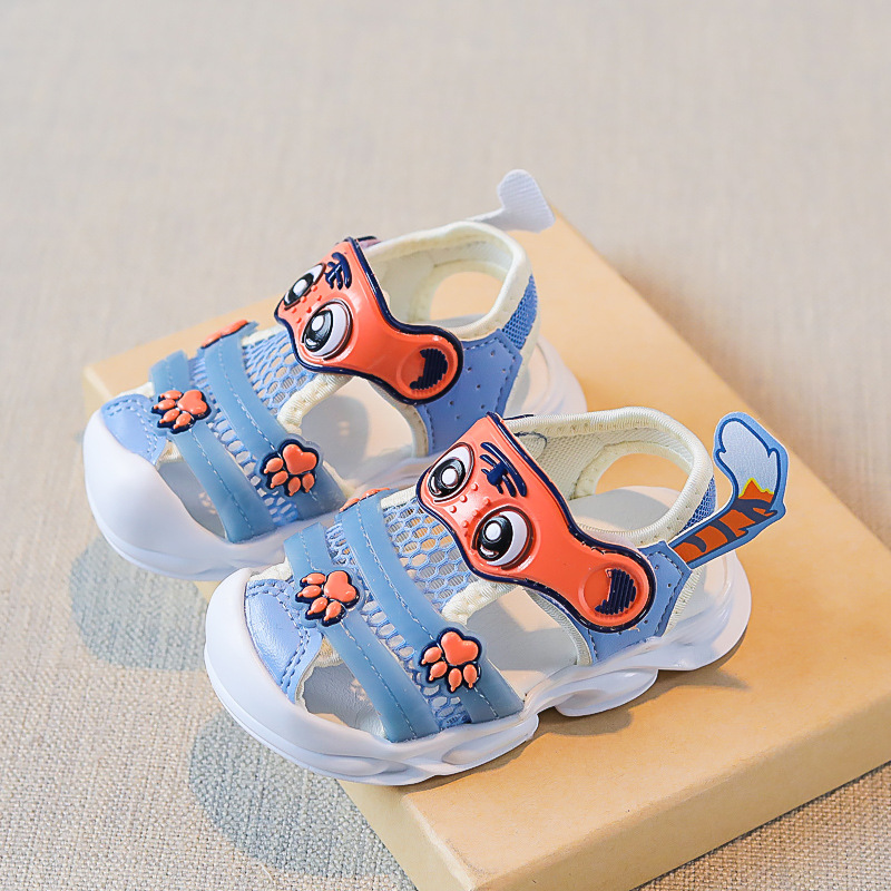 Sandalias de bebé zapatos de hombre y de mujer zapatos de niño de fondo suave zapatos de playa para niños de verano Zapatos de bebé lindo Tigre