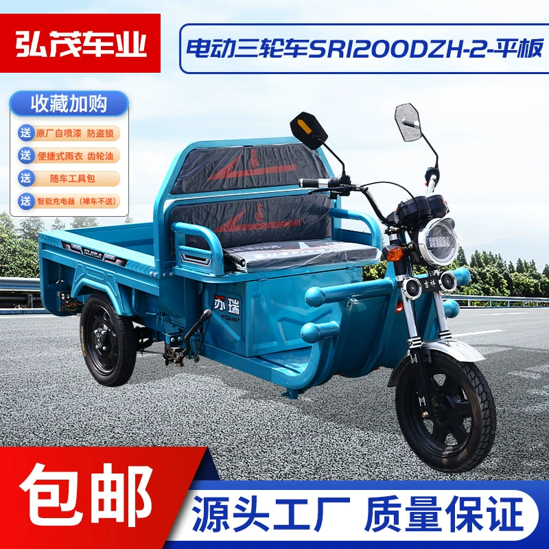 Электрический трехколесный киоск бытовой скутер для взрослых новый аккумулятор трехколесный грузовой Экспресс маленький плоский скутер