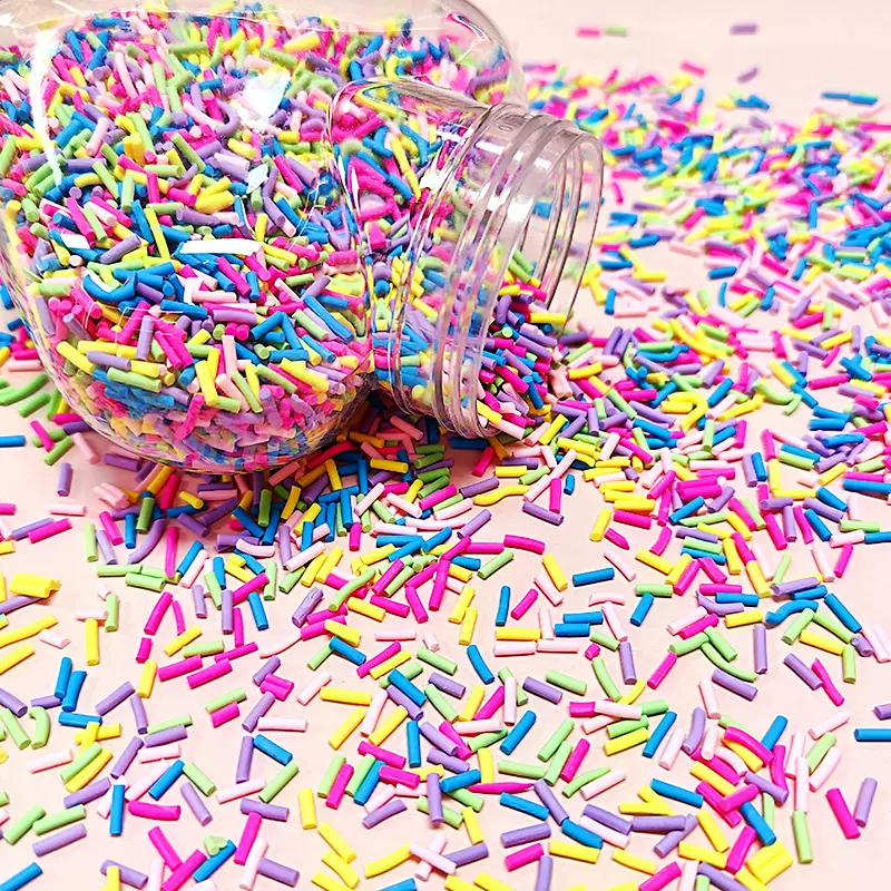 彩色糖果条软陶DIY手工制作甜甜圈仿真软陶PVC可定制潘通色和尺寸