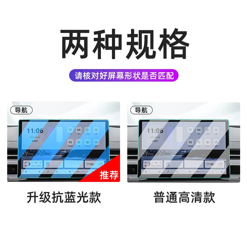 Suitable for 26 models of Dongfeng Fengshen E80: tempered glass screen protector for the central control, car navigation screen, and instrument panel