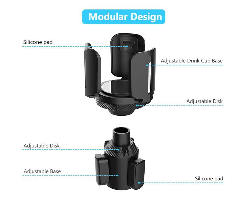 Cross-border upgraded version of multifunctional car cup holder, modified cup mat, car cup holder, drink holder, compatible with Tesla