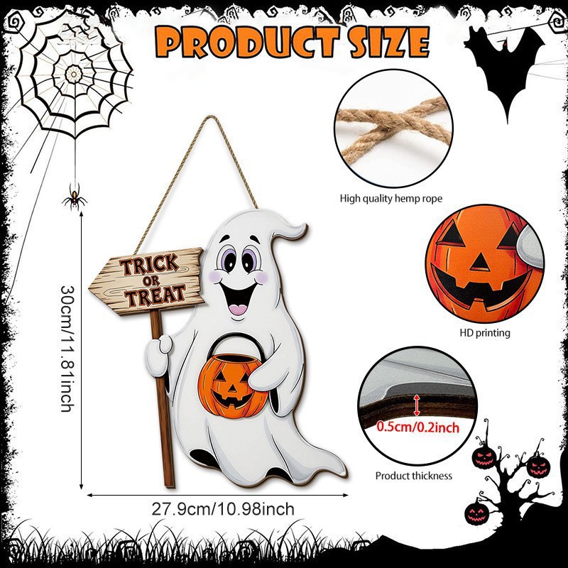 Colgante transfronterizo madera nueva atmósfera de fiesta de Halloween decoración del hogar patio decoración del vestíbulo lista de fabricantes de lote