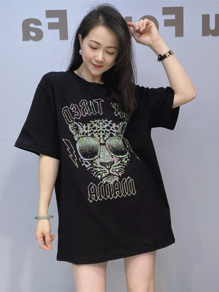 Camiseta de media manga del mismo estilo para hombres y mujeres de talla extra grande