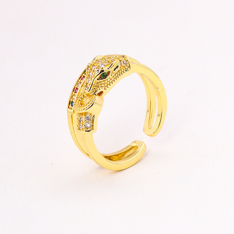 Leopardenkopf Ring Doppel-layer Design Modischer Schmuck_voghion.com
