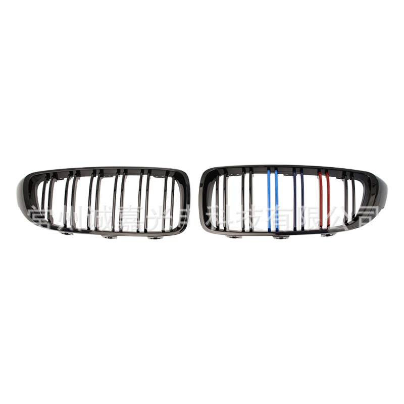 Suitable for BMW 4 series F32F36 M3F80M4F82 modified double-line three-color middle net three-color car grille