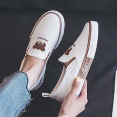 Little Bear Slip-On Lazy Shoes for Women 2023 New Versatile Set of Feet Breathable Canvas Shoes Casual Korean Style Flat Cloth Shoes