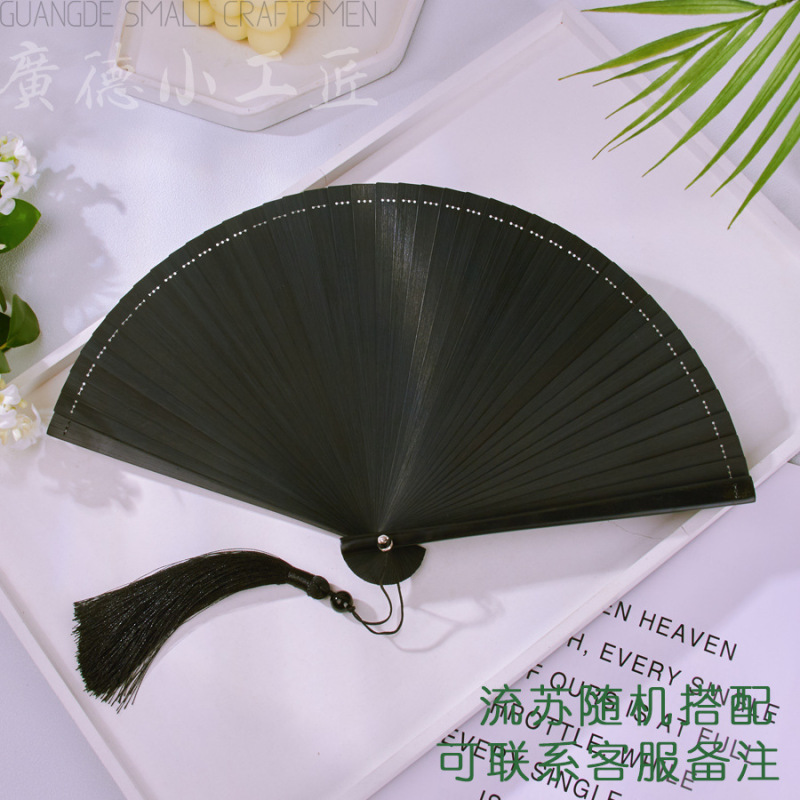 全竹折扇新中国風ミニ扇子古風チャイナドレス小折扇レトロ持ち歩き折り畳み扇女|undefined