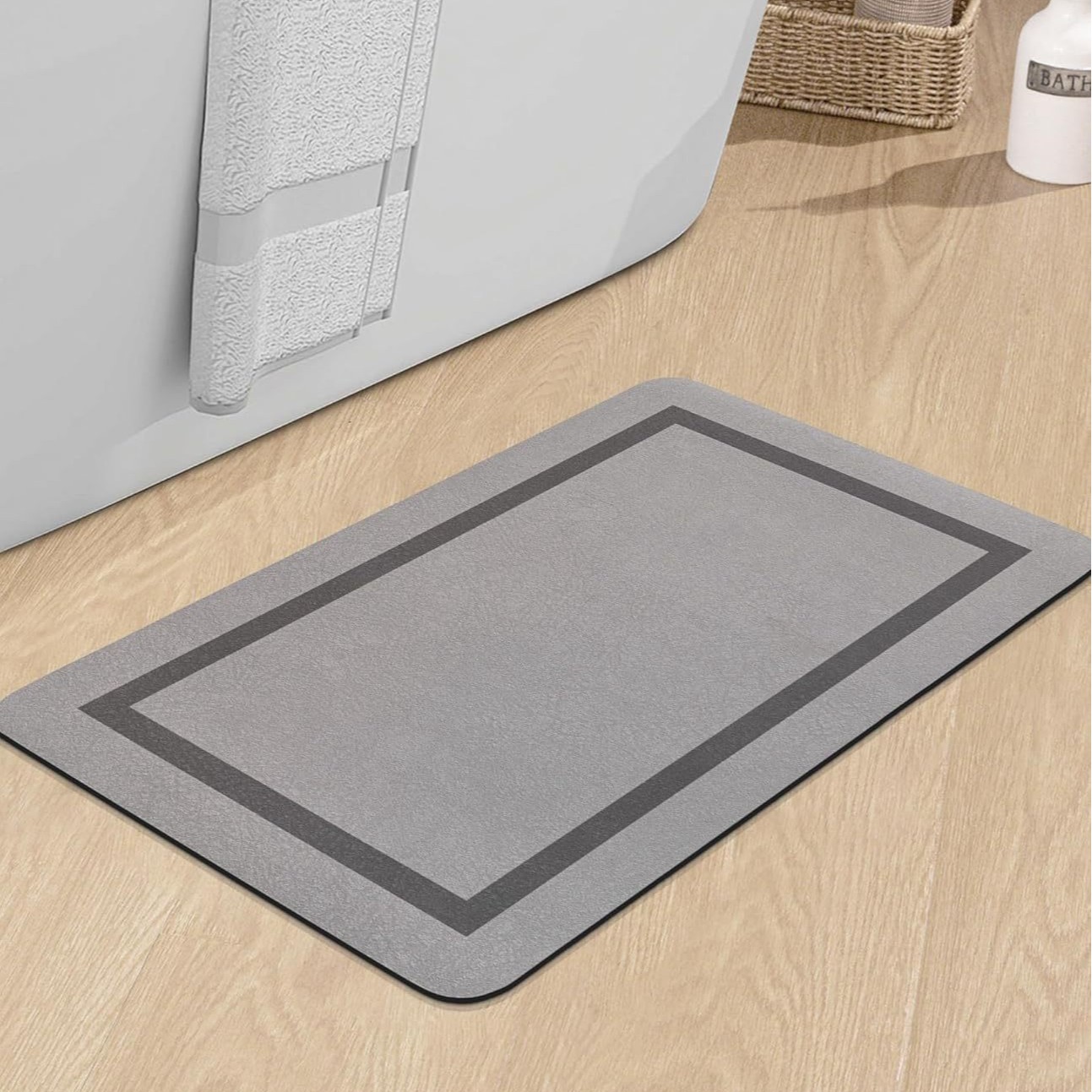 Alfombra de baño suave de tierra de diatomeas, alfombra antideslizante para puerta de entrada, alfombra para puerta de entrada, inodoro, cocina, alfombra para pies, alfombra a prueba de humedad