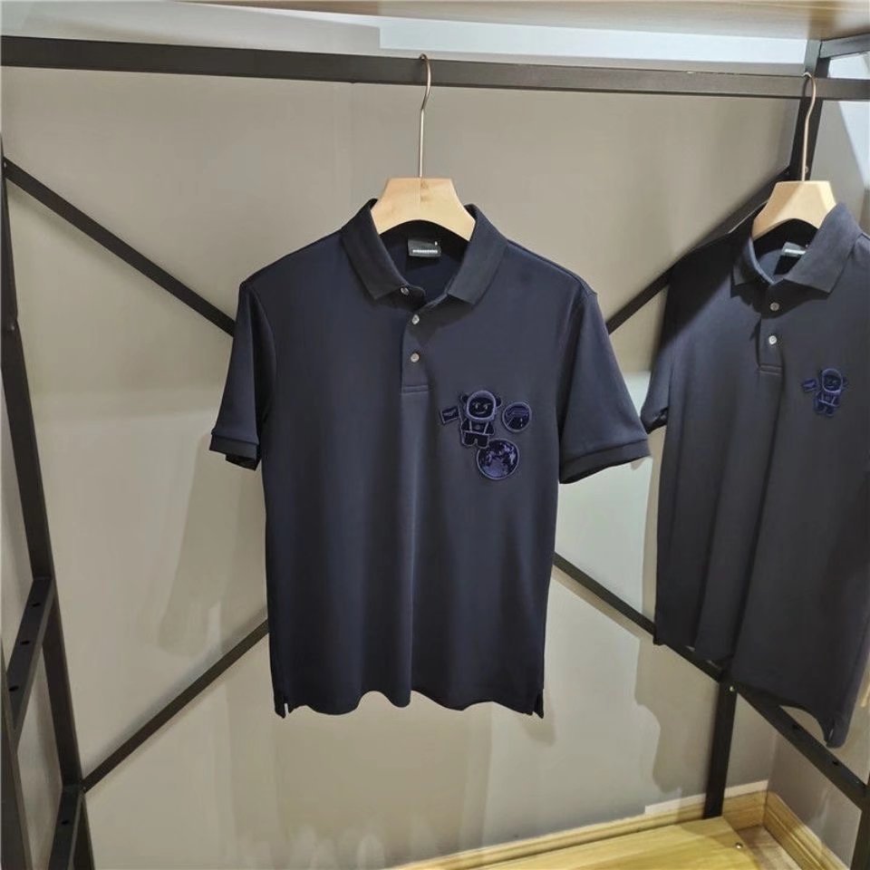 Polo shirt, boys short T-shirt, student versatile half sleeved summer lapel top, trendy brand youth T-shirt_voghion.com