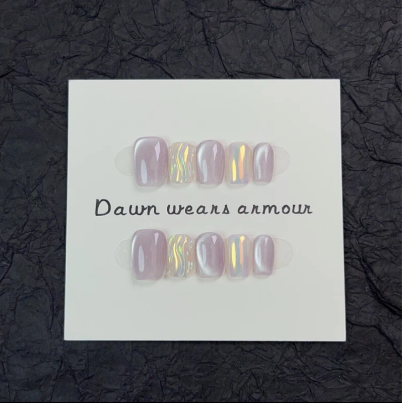 Violet Hand-Wearing Nail Patch Autumn and Winter Gentle Wearable Nail Patch Advanced Sense