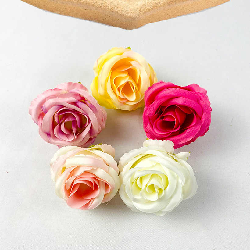 Simulación camellia nueva decoración de estilo chino decoración de boda DIY decoración de cabello flores falsas con regalo de mano 6cm props de disparo de flores