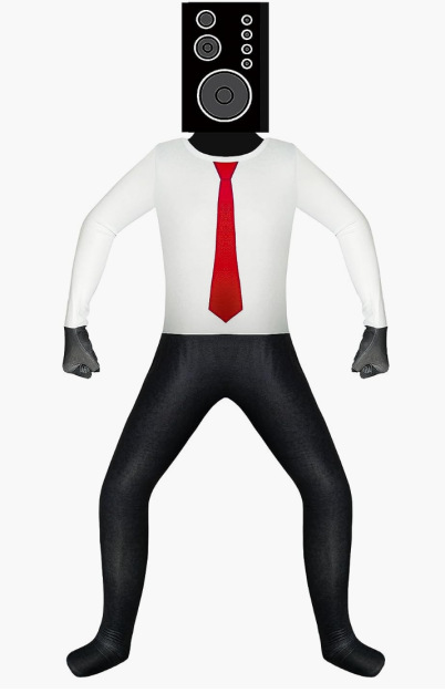 Nuevo juego de terror de Halloween estéreo TV hombre baño hombre medias de una pieza Cosplay Monitor hombre