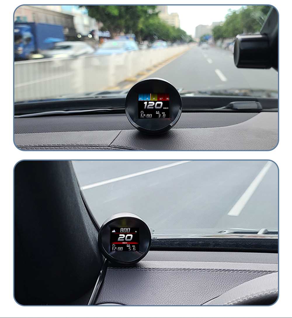 Cross-border car HUD head-up display navigation car electronic dog dashboard tire pressure dynamic emoji pack