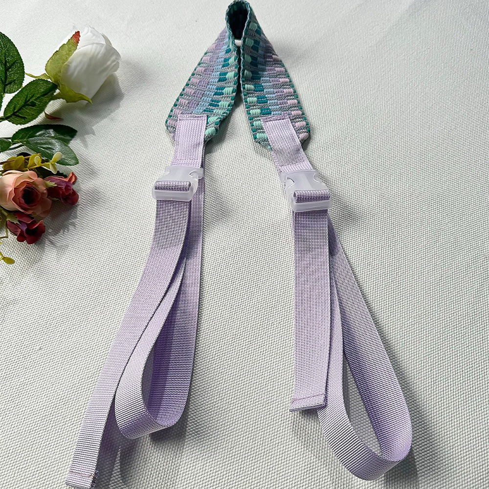 라이트 퍼플 자카드 와이드 숄더 스트랩