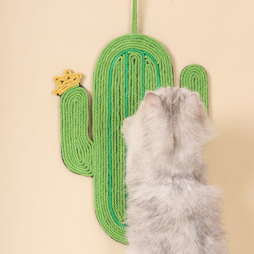 Creative cat scratching mat, cactus cat scratching board, claw grinding, no crumb protection, sofa sisal mat, pet toy wholesale