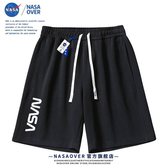NASA Joint Shorts 2024 Summer New Casual Pants Couple Beach Loose Thin Trendy Brand American Men