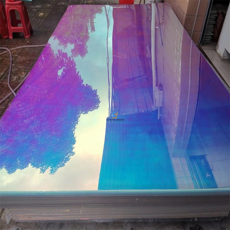 炫彩半透明亚克力板镭射幻彩渐变条纹石头纹水波纹有机玻璃板高透