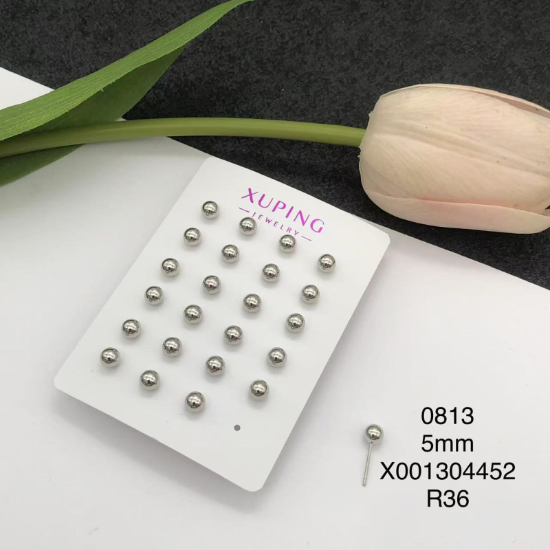 Plated white-glossy 5mm pair