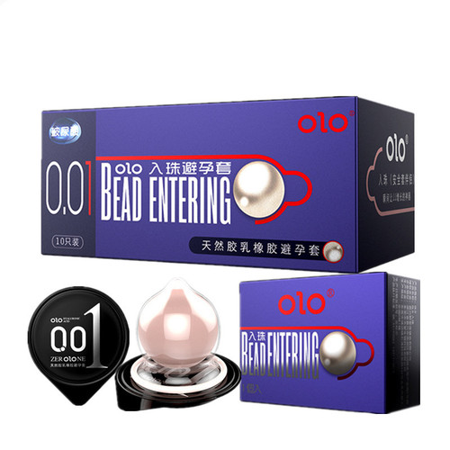 OLO bead-in condom soft bead ultra-thin condom 10-pack adult love hotel family planning sex supplies