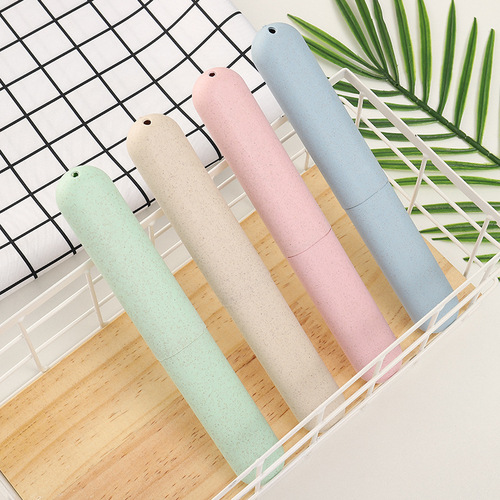 Home wheat straw travel toothbrush box Portable toothbrush cover storage box Wheat straw toothbrush storage box