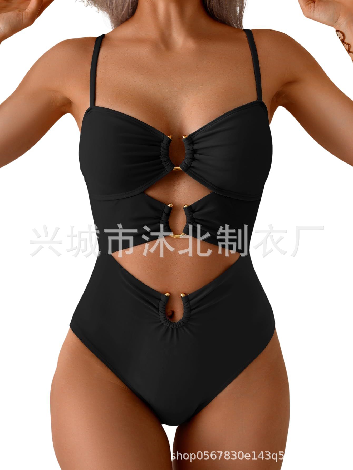 Amazon Europa y los Estados Unidos trajes de baño unidos tipo buckle bikini trajes de baño sexy trajes de baño huecos
