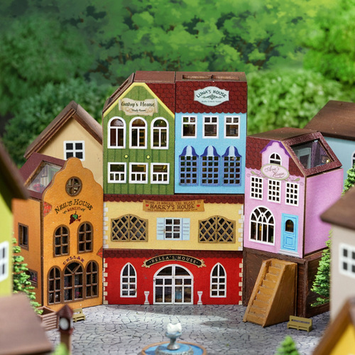 Zhiquwu diy cabin QH series building block town hand-assembled mini toy model can be single and assembled