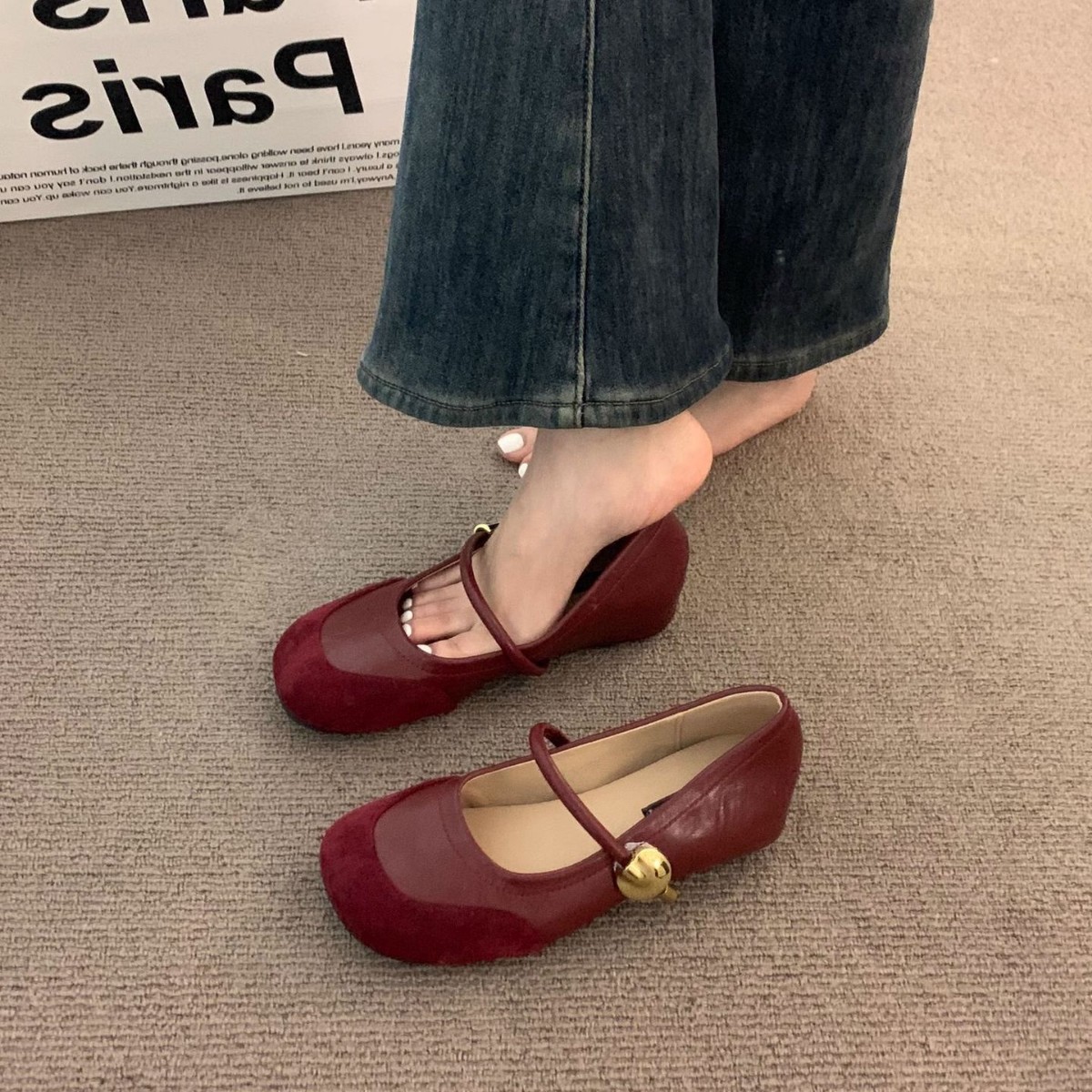 Inner Height Increase French Style Cute Silver Single 2025 Spring Summer Ballet Soft Leather Evening Grandma Mary Jane_vogvips.com