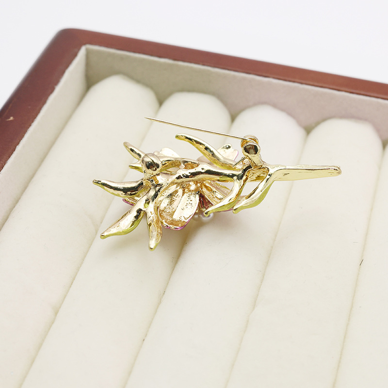 Vibrant and Colorful Enamel Lily Flower Brooch for Women, Unique Flower Pin, Suit Accessory, Gift