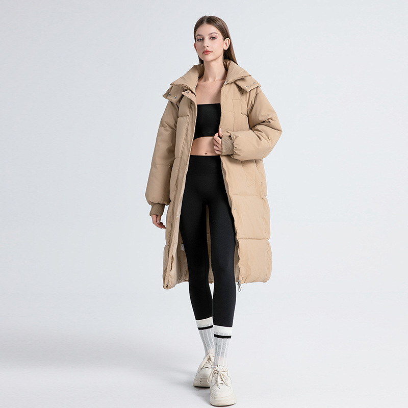 Women's Long Padded Coat – Oversized Hooded Parka With Multiple Pockets (Polyester Shell, 3 Colors, S-XXXL)_voghion.com