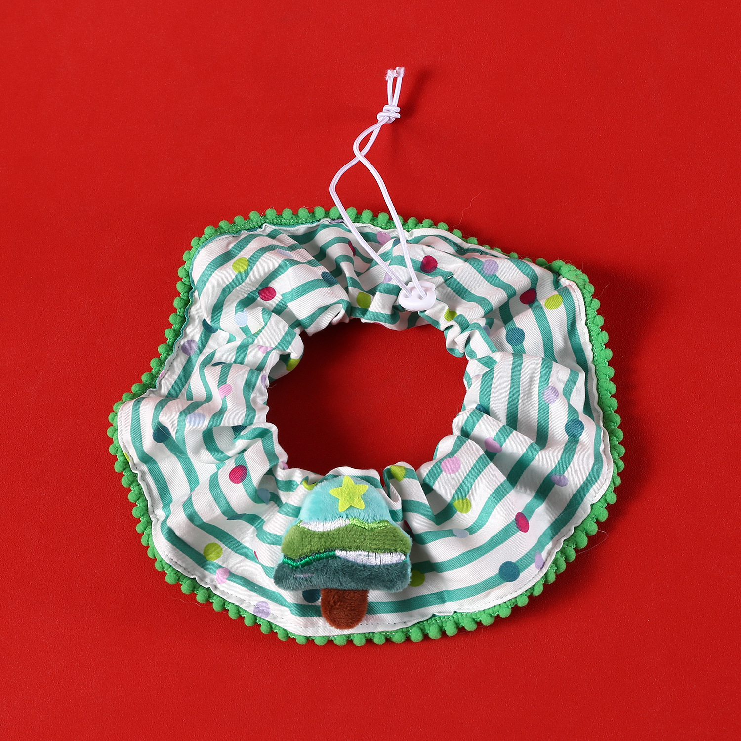 Comercio exterior ondulado punto rayado bibita de Navidad mascota encaje conjunto de árbol de Navidad viejos collar de fotografía sombrero gato perro