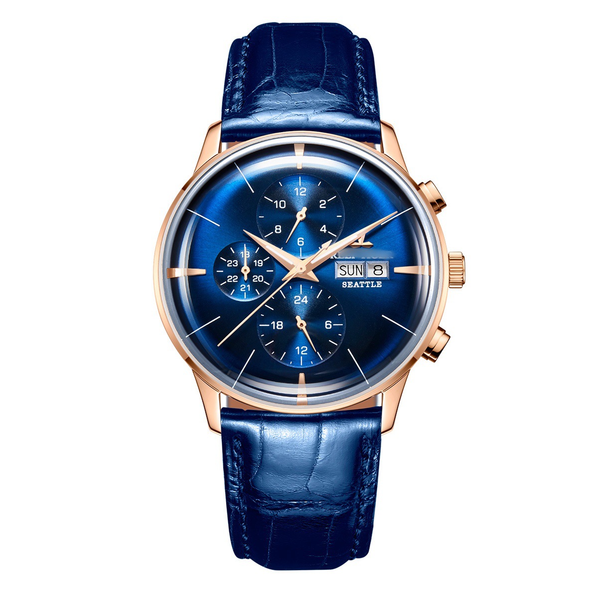 로즈 블루 블루 가죽