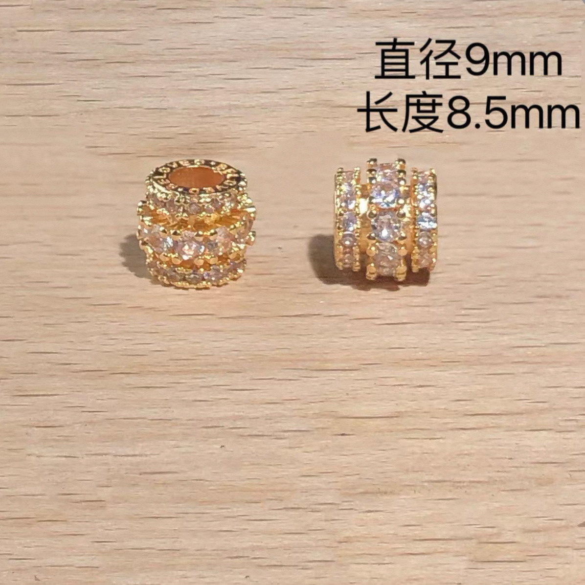 Crystal Accessories 14K Gold-Filled Thick Silver Wheel Spacer Beads Spacer Handmade Bracelet Necklace Beaded Accessories DIY Accessories