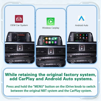 Bmw Nbt/Cic Wireless: Simsiz CarPlay və Android Auto